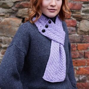 *Cream* Blarney Woolen Mills NWT Merino Aran Loop Scarf